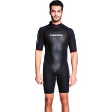 Cressi Altum Man Shorty Yüzme Elbisesi Black - Red-3mm - 3xl