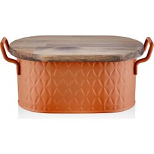 The Mia Prizma Ekmek Saklama Kabı Terracota 40X22X18 cm