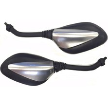 Moto Ulusoy Motosiklet Ayna Takımı Gri 10MM Düz Diş Scooter Cub Vitesli