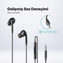 Toyigoo Pop 3 Classic 3.5mm Stereo Mikrofonlu Kulakiçi Kablolu Kulaklık Siyah 2KMM19S