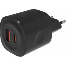 Toyigoo Yetty 25W Usb-C (PD)+18W Usb-A (Qc) Süper Hızlı Şarj Adaptörü Tek Başlık Siyah YT-25B (Yerli Üretim)