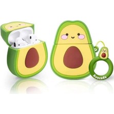 Toyigoo Airpods ile Uyumlu 4.nesil True Wireless Earbuds Sert Kulaklık Kılıfı Yumuşak Soft Dokunuş Karakter Görünümlü Cartoon Kılıf (Avakado, Airpods 4.nesil)