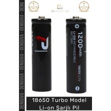 Denguva #pil Orijinal 37 V 1200 Mah Şarj Edilebilir 18650 Turbo Model Liion Şarjlı Pilli USB Şarj Edilebilir Pil