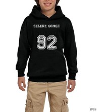 Z zepplin Selena Gomez Siyah Çocuk Kapşonlu Sweatshirt