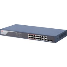 Hikvision Hıkvısıon DS-3E1318P-SI 16 Port 10/100 16 Port Poe 2 Port Uplınk 230W Yonetılebılır Swıtch