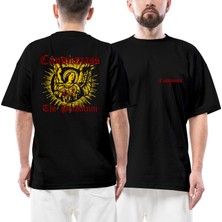 Z zepplin Candlemass The Pendulum Ön Arka Baskılı Siyah Oversize Tişört