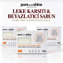 Pure and Shine Leke Karşıtı & Cılt Beyazlatıcı Sabun - Kojıc Asıt & Arbutın 120G + Kese Hedıyelı x 3 Adet