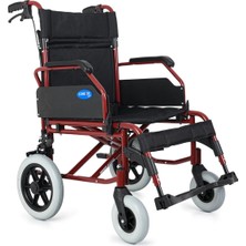 Medikaltec DM-337 Transfer Tekerlekli Sandalye Bordo | 50CM Oturum,alüminyum Gövde,katlanır Sırtlı