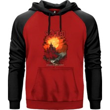 Z zepplin Dio Shame On The Night Kırmızı Renk Reglan Kol Kapşonlu Sweatshirt