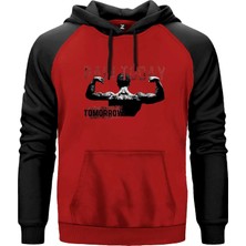 Z zepplin Paın Today Kırmızı Renk Reglan Kol Kapşonlu Sweatshirt