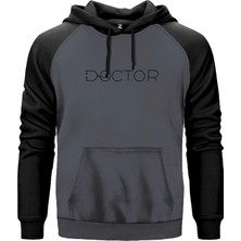 Z zepplin Doctor Renkli Reglan Kol Sweatshirt Kapşonlu