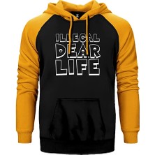 Z zepplin Illeagal Dear Life Sarı Renk Reglan Kol Kapşonlu Sweatshirt