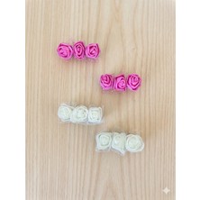 Cherry Lemon Gül Detaylı Kız Çocuk Toka 4 Adet 2 Set