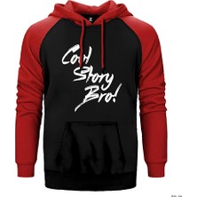 Z zepplin Cool Story Bro Kırmızı Renk Reglan Kol Kapşonlu Sweatshirt