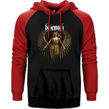Z zepplin Behemoth Cover Kırmızı Renk Reglan Kol Kapşonlu Sweatshirt