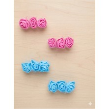 Cherry Lemon Gül Detaylı Kız Çocuk Toka 4 Adet 2 Set