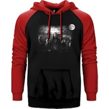 Z zepplin Dream Theater Black Clouds Kırmızı Renk Reglan Kol Kapşonlu Sweatshirt