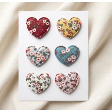 Cherry Lemon Saçsız Bebek Tokası Kalp Figürlü 6lı Set