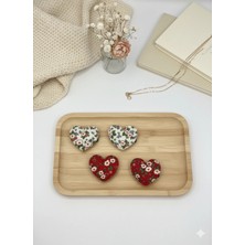 Cherry Lemon Saçsız Bebek Tokası Kalp Figürlü 4lü Set
