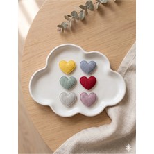 Cherry Lemon 6'lı Set Fitilli Kadife Kalp Saçsız Az Saçlı Bebek Tokası