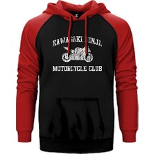 Z zepplin Kawasaki Ninja Club Çift Renk Reglan Kol Sweatshirt / Hoodie