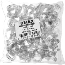 Dmax Hortum Kelepçe 18-25*8 mm 2304 (100'LI Paket)