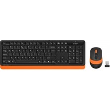 Hedef Market A4 Tech FG1010 Q 2.4 Ghz USB Turuncu Klavye+Mouse Kablosuz Set