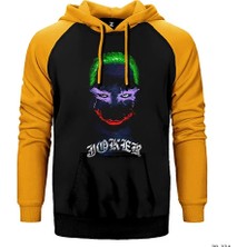 Z zepplin Joker Grunge Sarı Renk Reglan Kol Kapşonlu Sweatshirt