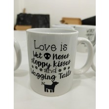 Toyigoo Love Is Wet Noses Wagging Tails Kupa - Köpek Sevgisi Seramik Bardak Pet Hediyesi 325ML