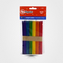 Fixpoint Renkli Ahşap Dil Çubuğu P-2821 (12'li Paket)