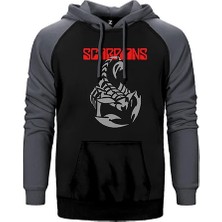 Z zepplin Scorpions Red Çift Renk Reglan Kol Sweatshirt / Hoodie
