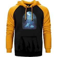 Z zepplin Alcest Ecailles De Lune Sarı Renk Reglan Kol Kapşonlu Sweatshirt