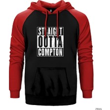Z zepplin Nwa Straight Outta Compton Çift Renk Reglan Kol Sweatshirt / Hoodie