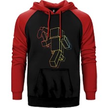 Z zepplin Minecraft Duality Çift Renk Reglan Kol Sweatshirt / Hoodie