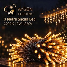 Aygün Elektrik 3 Metre Saçak Süsleme - 200 Ledli
