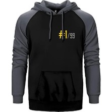 Z zepplin PUBG Winner No1 Gri Renk Reglan Kol Kapşonlu Sweatshirt