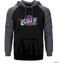 Z zepplin Cleveland Cavaliers Logo Çift Renk Reglan Kol Sweatshirt / Hoodie