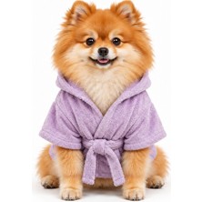Patilemece Lila Bambulu Havlu Köpek Barnozu