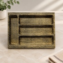 Eseno Select Ahşap Desenli 4 Bölme Ankastre Kaşıklık