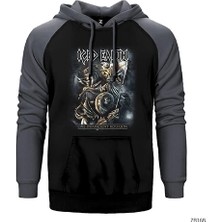 Z zepplin Ice Earth Gri Renk Reglan Kol Kapşonlu Sweatshirt