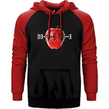 Z zepplin Death Note Apple Çift Renk Reglan Kol Sweatshirt / Hoodie