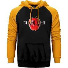 Z zepplin Death Note Apple Çift Renk Reglan Kol Sweatshirt / Hoodie