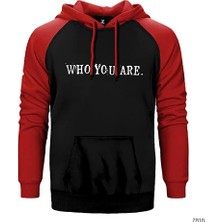 Z zepplin Who Are You Kırmızı Renk Reglan Kol Kapşonlu Sweatshirt