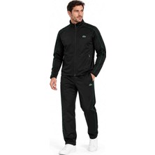 Lacoste Siyah Regular Fit Şeritli Eşofman Takımı