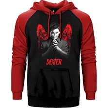 Z zepplin Dexter Blood Wings Çift Renk Reglan Kol Sweatshirt / Hoodie