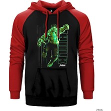 Z zepplin Hulk Attack Çift Renk Reglan Kol Sweatshirt / Hoodie
