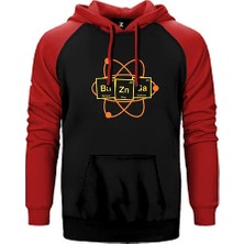 Z zepplin Bazinga Science Kırmızı Renk Reglan Kol Kapşonlu Sweatshirt