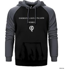 Z zepplin Emerson, Lake Palmer Works Gri Renk Reglan Kol Kapşonlu Sweatshirt
