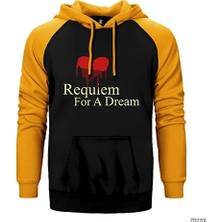 Z zepplin Requiem For a Dream Sarı Renk Reglan Kol Kapşonlu Sweatshirt