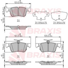 Braxis Braxıs Arka Fren Balatası Focus Dızel - Benzınlı 18> Mondeo 1.0 . 1.5. 1.5 Tdcı. 1.6 Tdcı 14> Honda Cıvıc 2017> Galaxy Iıı 1.5. 2.0. 2.0 Tdcı. 2.0 2015>